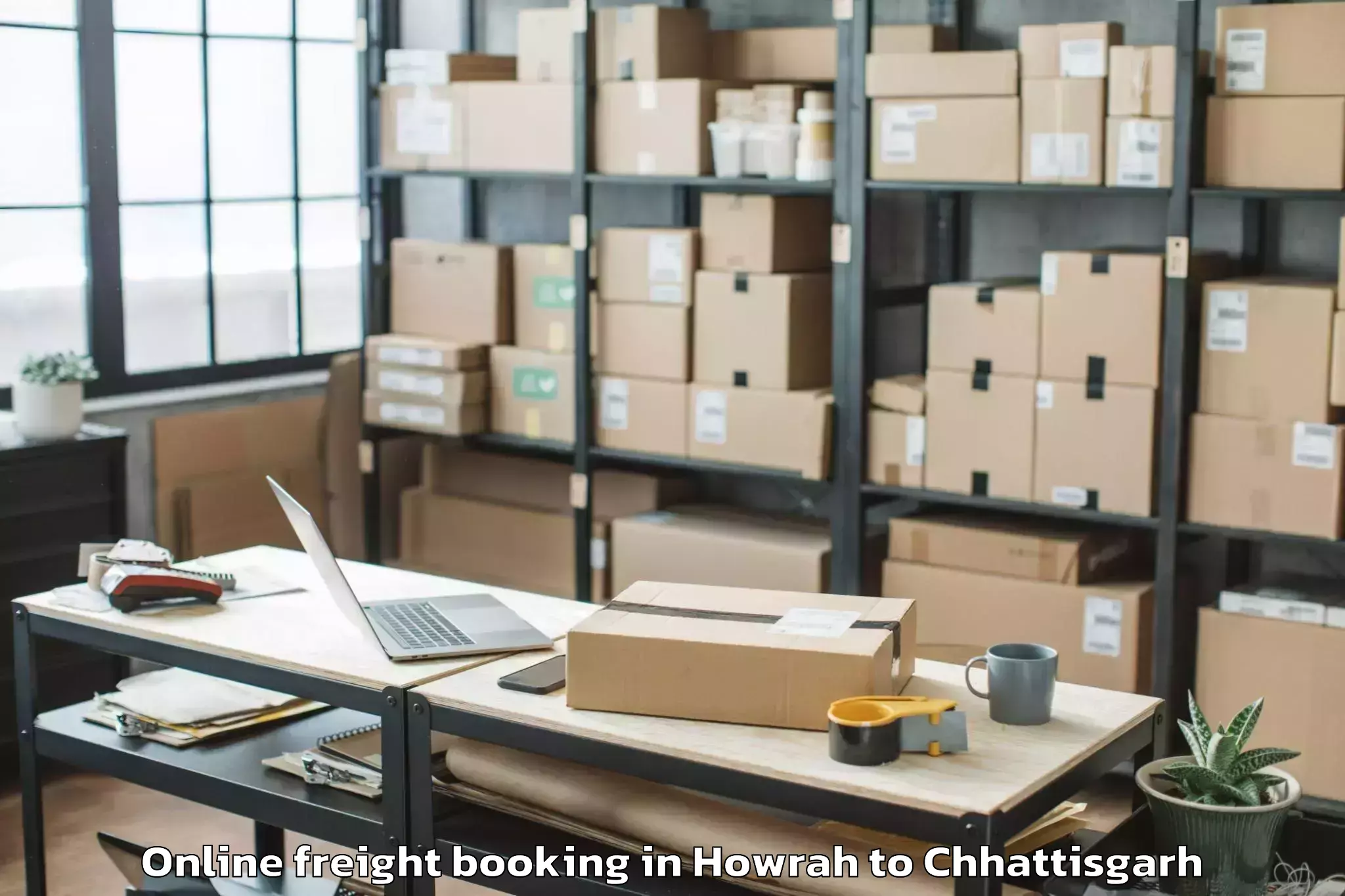 Expert Howrah to Bhatapara Online Freight Booking